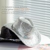 Gossifan Western Hats for Women Men Sparkly Cowgirl Hat Wide