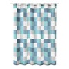 Kleine Wolke Check Duschvorhang, Textil PES, Mare, 180x200 cm