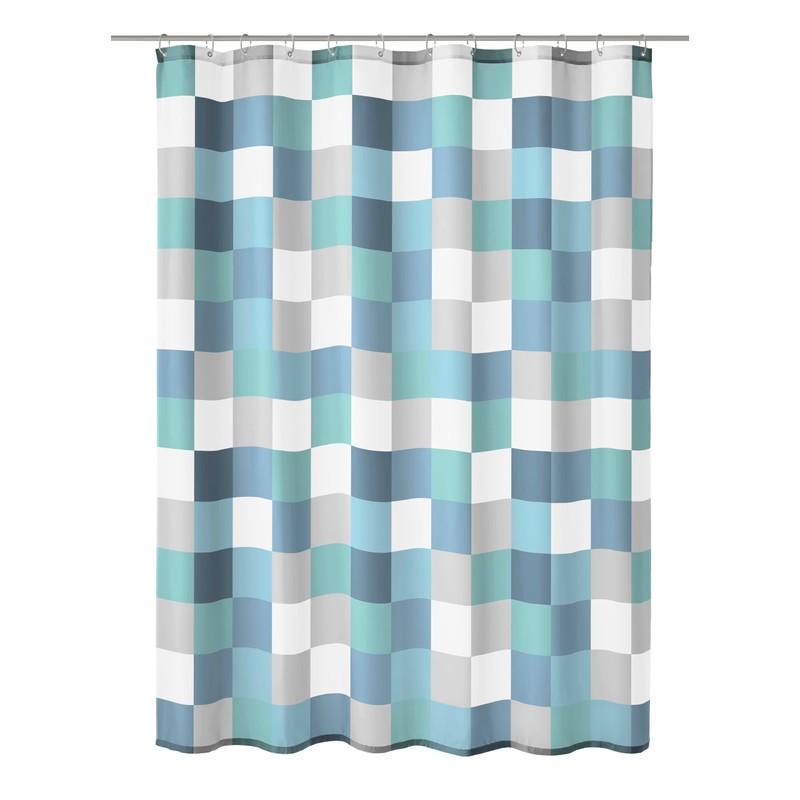 Kleine Wolke Check Duschvorhang, Textil PES, Mare, 180x200 cm