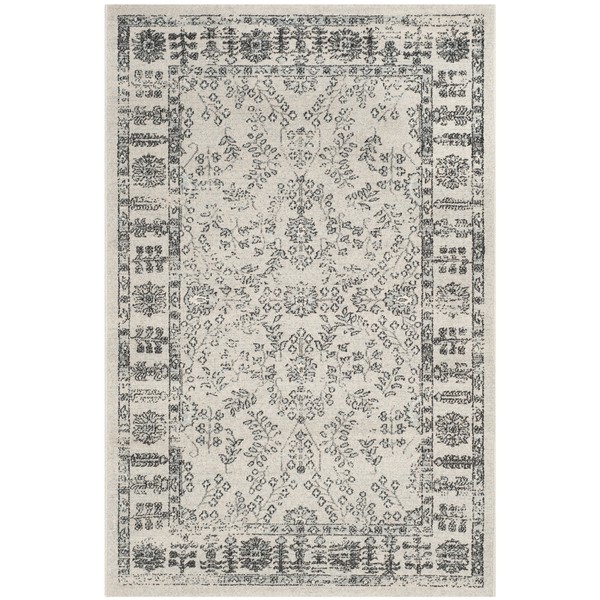 SAFAVIEH Carmel Collection CAR275A Oriental Non-Shedding Living Room Bedroom Accent Area Rug, 3' x 5', Beige / Blue