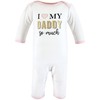 Hudson Baby Girls Unisex Cotton Coveralls, Daddys Princess, 12-18 Months,