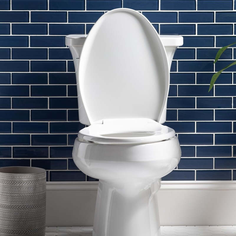 Bemis Aurora Slow Close Toilet Seat, Easy Clean Hinges and