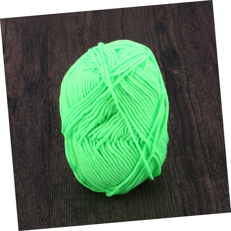 TEHAUX 50g Fluorescent Cotton Yarn Soft Chunky Knitting Yarn for