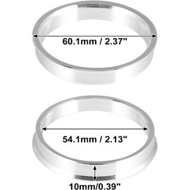 MACHSWON 2pcs Aluminium Alloy Car Hub Centric Rings Wheel Bore Center Spacer (OD 60.1mm to ID 54.1mm)