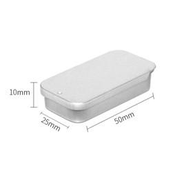 16pcs Silver Small Slide Top Tin Lip Balm Tins with Lids Rectangular Metal Tins Containers for Lip Balm Candies Jewelry Crafts Storage Kit Pills Storage Kit