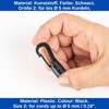 Plastic Carabiner Hooks, Pack of 12, in Black, for Diameter