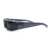 Swanky Trend 90s Wrap Around Sport Plastic Rectangular Sunglasses Grey