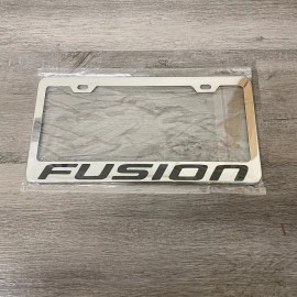 For Fusion Mirror Chrome Finish Stainless Steel Metal License Plate Frame