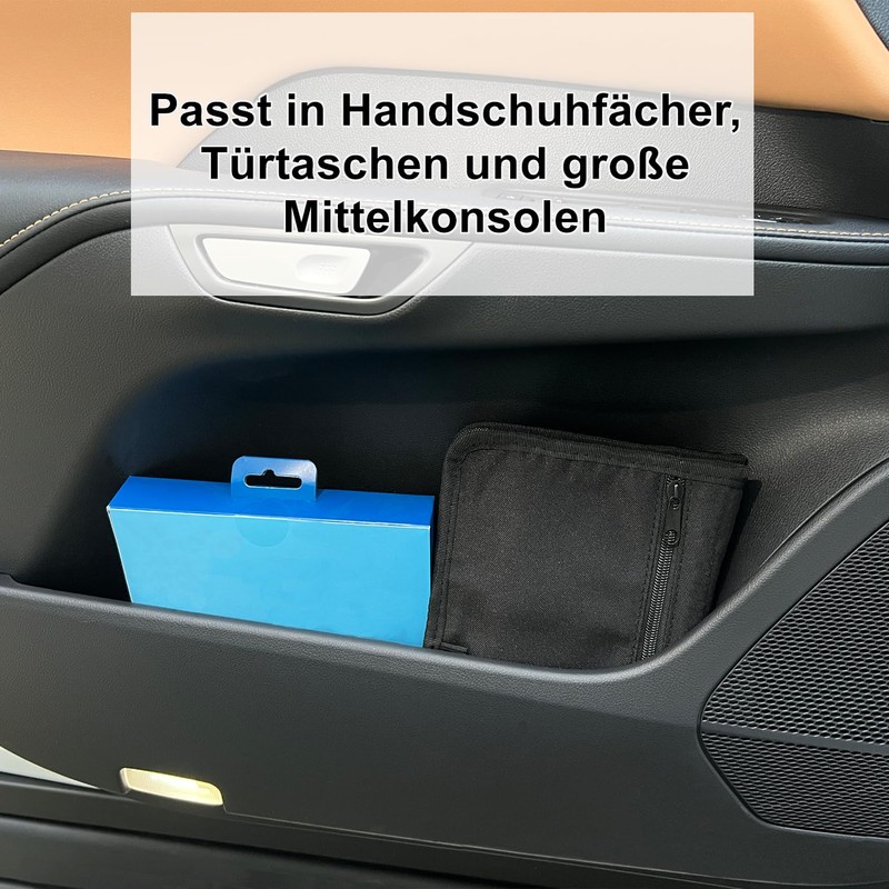 Pacaba Car Glove Box Organiser, Document Folder A5 Multi-Purpose Soft
