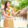 Berlune 12 Pcs Bulk Raffia Hula Skirts for Adults Hawaiian