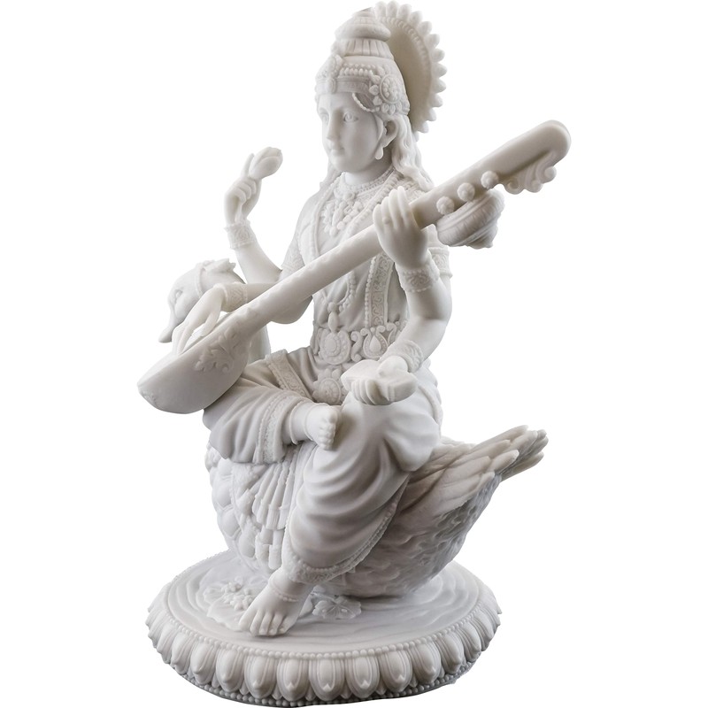 Top Collection 8" H 7" W Saraswati on Swan Statue