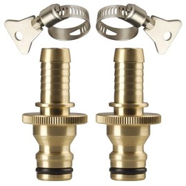 GORILLA EASY CONNECT Hose Repair and Splicing Kit - Male Quick Connect with Integrated 1/2 Inch Barb. 2-Pack.