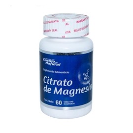 Citrato de Magnesio Cosmo Natural 60 Tabletas de 30 gramos | Suplemento Alimenticio Vegano y Libre de Gluten