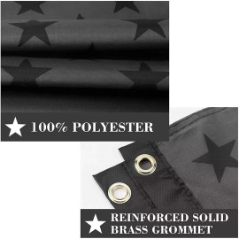 Valuebuybattery 3x5FT All Black American Flag US Black Flag Tactical Decor Blackout