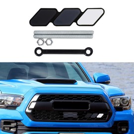 WINUERK Tri-Color Grille Decor Badge, TRD Upgrade Grille Emblem, Grille Insert Trims Logo Sticker, 3-Color Car Decoration Accessories Car Truck Label for Tacoma 4Runner Tundra Sequoia Rav4 Highlander