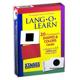 Stages Learning Materials Lang-O-Learn ESL Shapes & Colors Vocabulary Photo Cards Flashcards for English, Spanish, French, German, Italian, Chinese