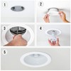 PROCURU [12-Pack] 6" Metal Recessed Can Light Trim Cover, Step