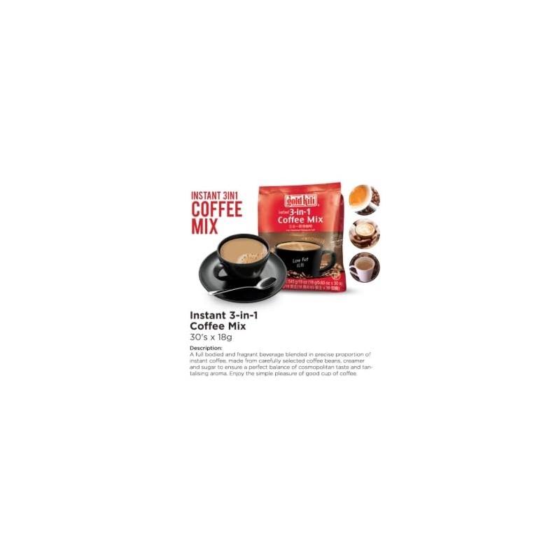 Gold Kili Rich Coffee Mix 3 in 1, 30 -Count