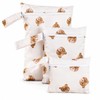 KIVORA 3 PCS Wet Bags for Babies - Bear Nappy