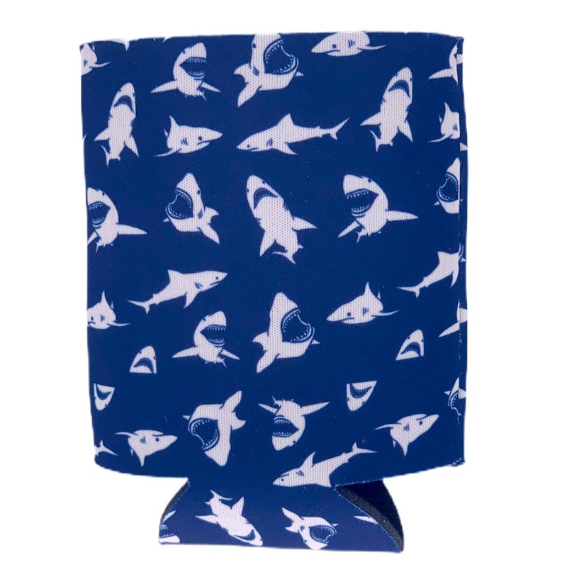 Shark Pattern Collapsible Can Coolie