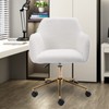 SSLine Desk Chair Faux Fur Task Chair,Modern Cute Accent Armchair