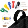 120 Pcs Ataduras de Cables Reutilizables con 10 Pcs Cierre
