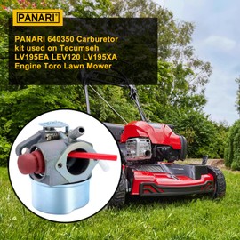 Panari 640350 Carburetor for Toro gts 6.5 hp, Tecumseh lv195ea lev120 lv195xa 6.5hp 5hp 6hp 4.5hp, Replace 640303 640271 640262a
