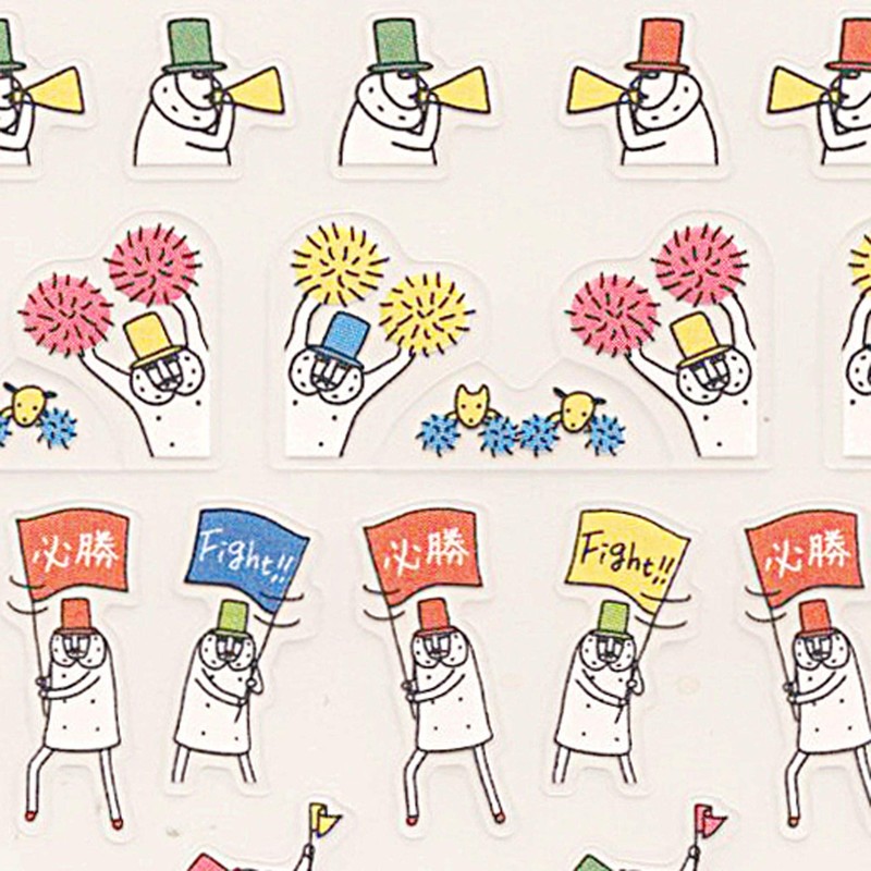 82385-006 Notebook Sticker/Sticker Peel Off Achievement Sticker [Support Ojisan Pattern]