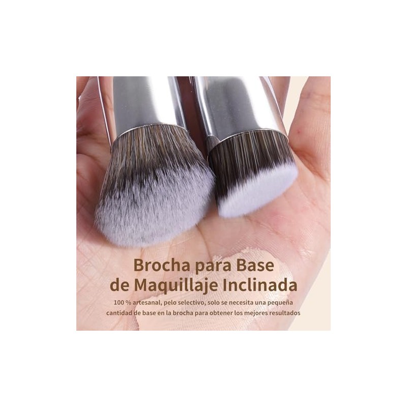 MAANGE 7 Pcs Brochas para Maquillaje con Estuche Set de