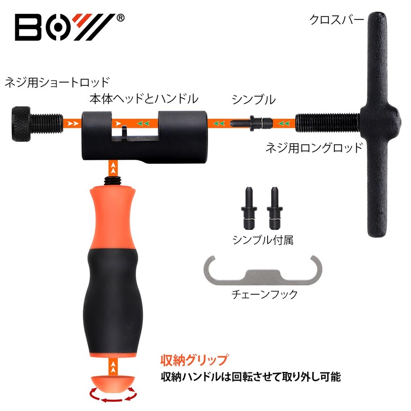 Universal Bicycle Chain Tool Kit (Includes Chain Breaker, Main Chain