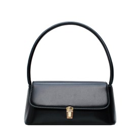 Bolso Bandolera para Mujer, Impermeable y Ligero Bolsa de Hombro Vintage Tote Bolsa de Mano - Cuero PU Mini Monederos Bonito Cierre de Hebilla, Hobo con Asa Superior (Negro)