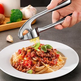 NEXROLA Zinc Alloy Garlic Press, Garlic Press with Easy to Use Handle, Garlic Cutter Dishwasher Safe, Kitchen Aid for Ginger and Garlic