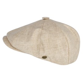 Epoch hats company Men's Linen Newsboy Cap, Large/XLarge, Khaki