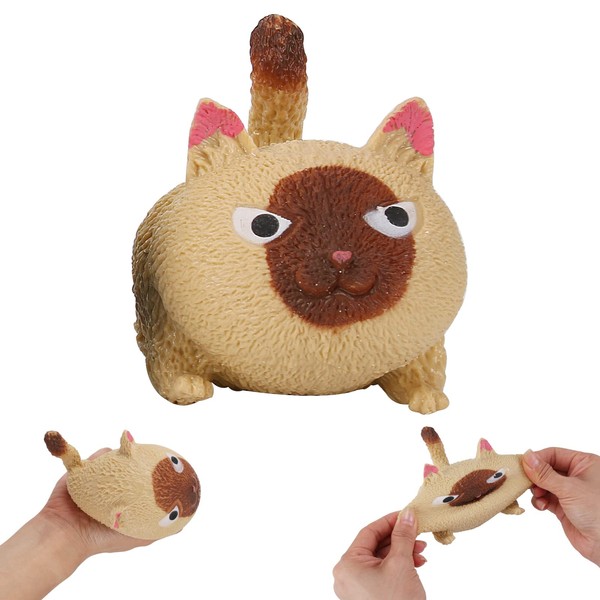 FauKait Squishies Squishy Toys,Funny Cute Cat-Shaped Ball,Cat Squishy Stress Balls