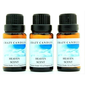 Crazy Candles Heaven Scent 3 Bottles 1/2 Fl Oz Each (15ml) Premium Grade Scented Fragrance Oil (Soft Florals with Musk Aroma)