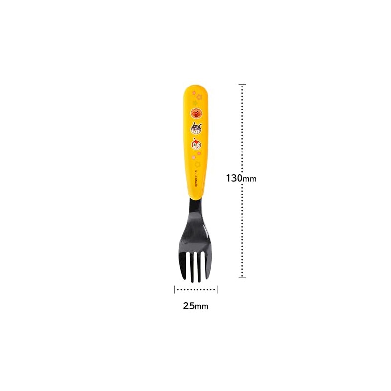 Anpanman Antibacterial Fork (Yellow) Baby First Own Cutlery
