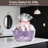 Basket for Gifts, Gift Basket Empty & Ribbon, Large Cap