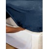 Effortless Bedding Oversized Plush Semi-Fitted Bed Blanket (King, Blue)