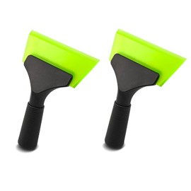 FOSHIO Small Squeegee with 5 Inch Green Rubber Blade Mini Wiper Window Tinting Tools for Mirror Glass Window Cleaner with Non-Slip Handle, 2 Pack