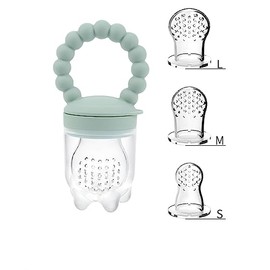 Alimentador de chupete de frutas para bebé, 4 m, alimentador de alimentos para frutas, chupete, alimentador de frutas de silicona, alimentador de frutas para bebés, chupetes, juguetes de alivio de la dentición para bebés y niños (verde)