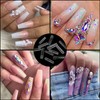 KOXXIAMOQ 240 Pcs Square Nail Tips, Clear Extra Long No