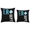 ER Dept Emergency Department ED Emergency Room Throw Pillow