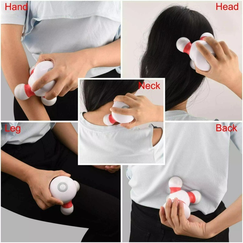Cotsoco Handheld Massager Mini Portable Vibrating Body Massager with LED