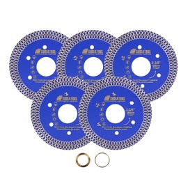 SHDIATOOL 3-3/8 Inch Diamond Saw Blade Cutting Disc Cutter for Porcelain Tile Ceramic Granite Marble Brick Cutting Wheel (5-Pack)