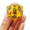 Bescon Amber Jumbo D20 38MM, Big Size 20 Sides Dice,
