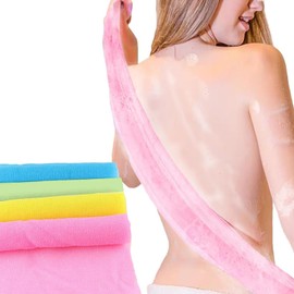 Estropajo Para Cuerpo, Zacate Para Cuerpo, Paquete de 4 Toallas Exfoliantes Corporales de Nylon, Secado Rápido, Para Cuidado de la Piel, Uso en Ducha, Gimnasio y Viajes, Colores Amarillo, Verde, Azul y Rosa