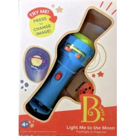 B.Toys Battat B. Toys Projector Flashlight Light Me to the Moon - Blue Teal Boxed, New
