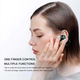 THREE PEACHES Ear Buds Wireless Earbud Bluetooth & In-ear Headphones - Wireless Ear Buds with Charging Indicator for Work Sport Gym Travel Running, IPX8 Waterproof Sports Headphones for Android/iOS