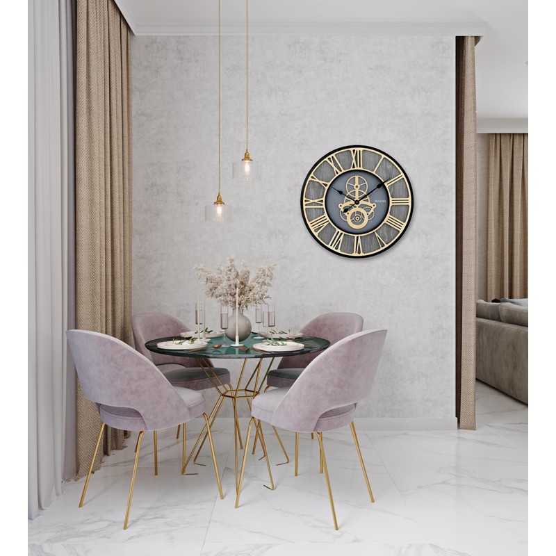 Bulova Timepiece Gear Wall Clock C4347 | 20" Ash Veneer