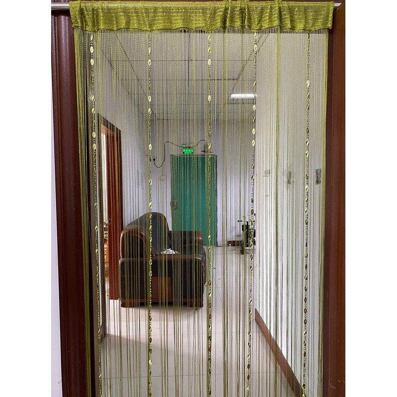 ZiDeTang Button Beaded Door Curtain Fringe Tassel Living Room Divider